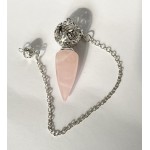 Pendulum Rose Quartz Silver Sphere